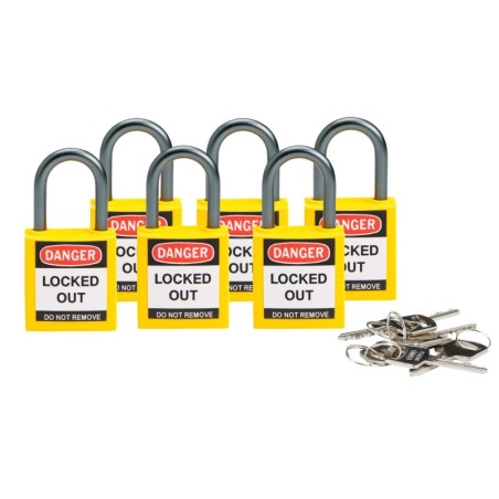 BRADY COMPACT LOCKOUT PADLOCK YELLOW