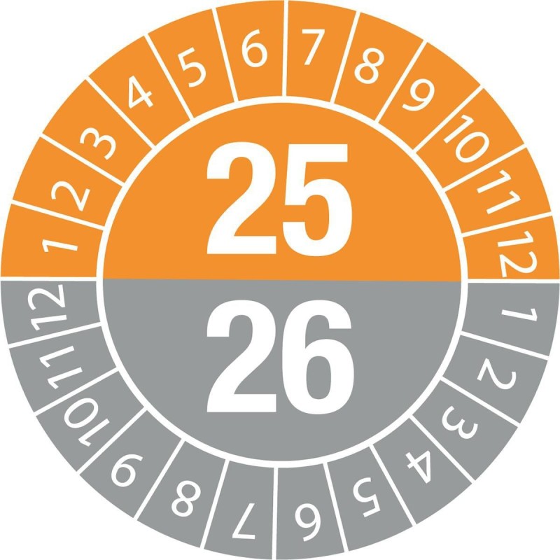 DATE INSPECTION LBLS B-500 25/26 -DIA 25